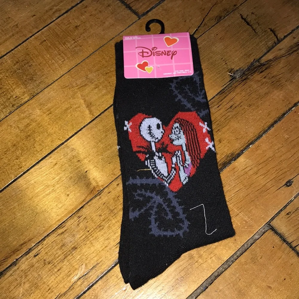 Disney‎ The Nightmare Before Christmas Jack & Sally Black Socks